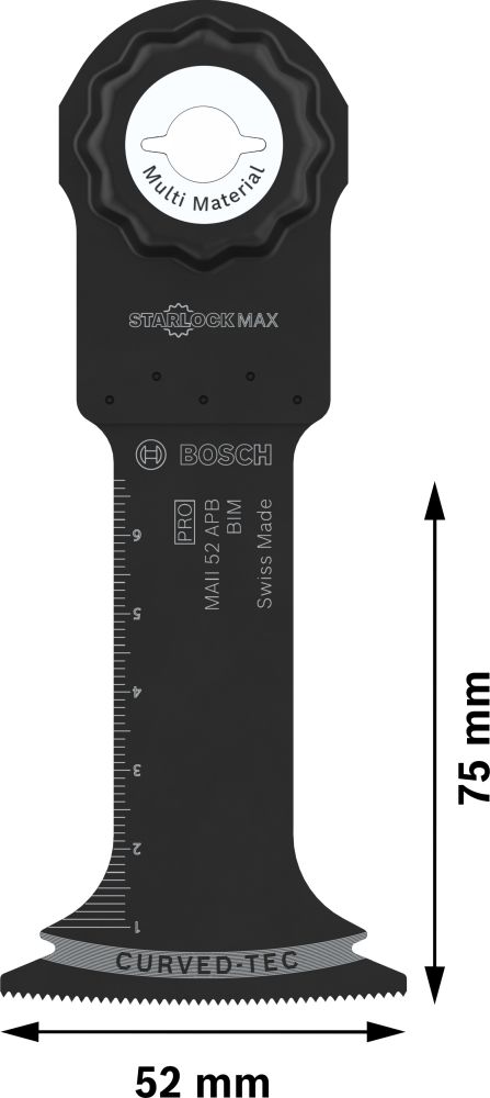 Bosch PRO MAII 52 APB Klinge für Multifunktionswerkzeug, 52x75 mm, 25 Stk. Produktbild img4 L