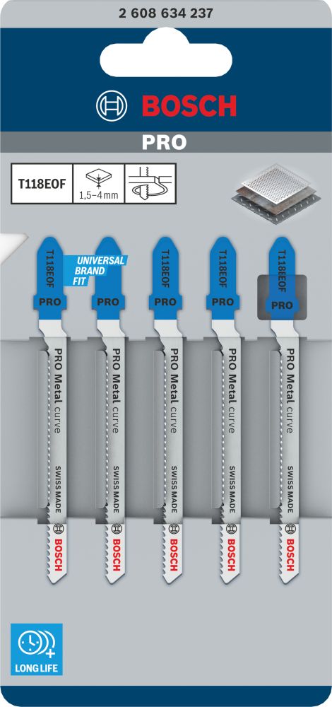 Bosch PRO Metal curve T118EOF Stichsägeblatt, 83&nbsp;mm, 5-tlg. Produktbild img2 L