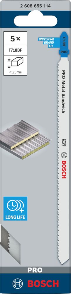 Bosch PRO Metal Sandwich T718BF Stichsägeblatt, 180 mm, 5-tlg. Produktbild img2 L