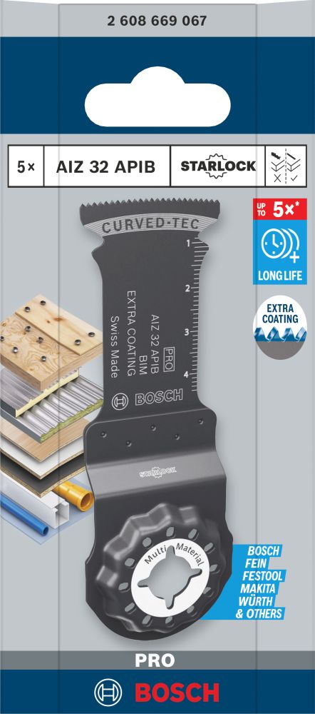 Bosch PRO AIZ 32 APIB Blatt für Multifunktionswerkzeuge, 32 x 50 mm, 5-tlg. Produktbild img2 L