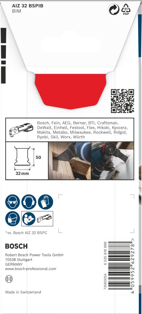 Bosch PRO AIZ 32 BSPIB Blatt für Multifunktionswerkzeuge, 32 x 50 mm Produktbild img3 L