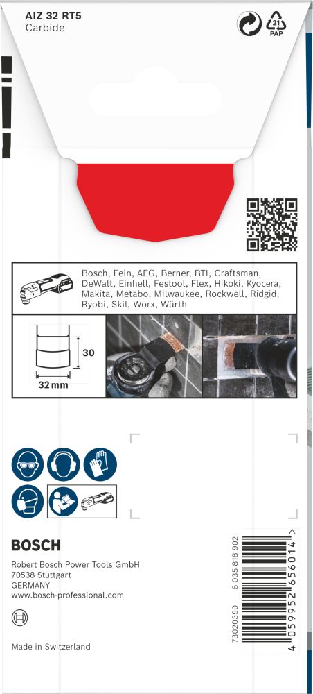 Bosch PRO AIZ 32 RT5 Blatt für Multifunktionswerkzeuge, 2,5 x 32 mm Produktbild img3 L