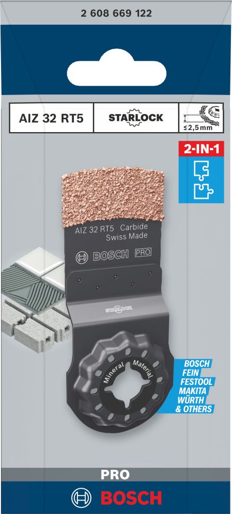Bosch PRO AIZ 32 RT5 Blatt für Multifunktionswerkzeuge, 2,5 x 32 mm Produktbild img2 L