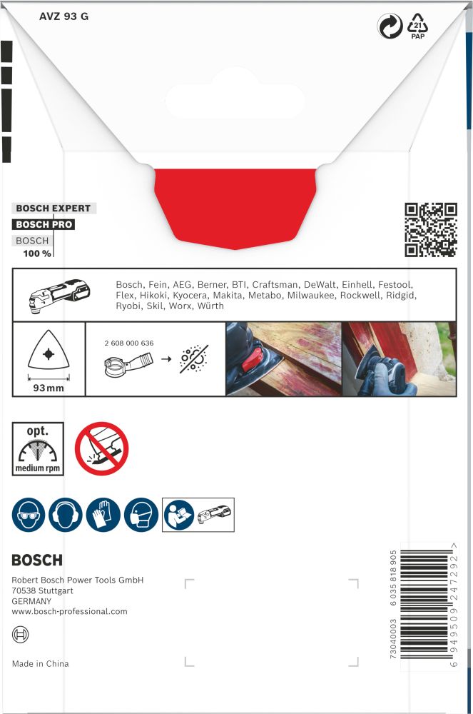 Bosch PRO AVZ 93 G Zubehör für Multifunktionswerkzeuge, 93&nbsp;mm Produktbild img3 L