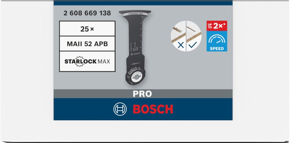 Bosch PRO MAII 52 APB Klinge für Multifunktionswerkzeug, 52x75 mm, 25 Stk. Produktbild img2 L