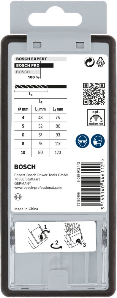 Bosch PRO Wood Holzspiralbohrer Set. 5-tlg. Produktbild img4 L