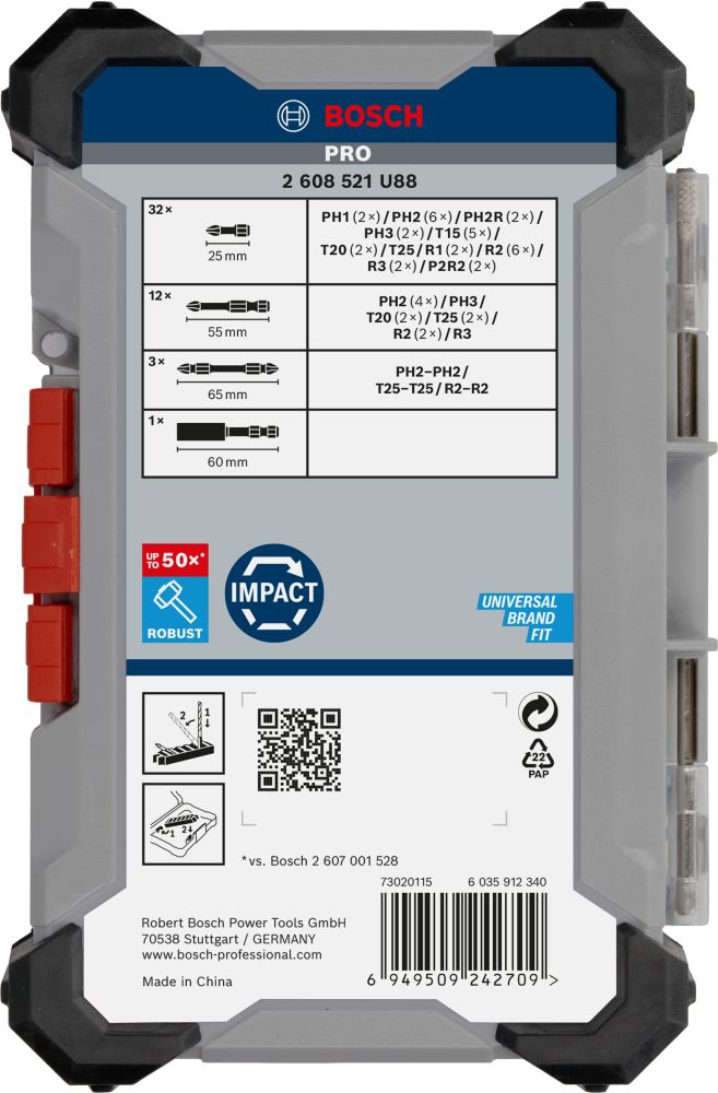Bosch PRO Impact Schrauberbit Set, 48-tlg. Produktbild img4 L