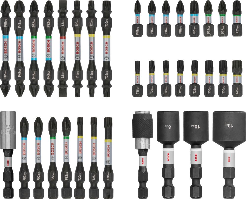 Bosch PRO Impact Schrauberbit Set, mit Aufsteller, 6 x 36-tlg Produktbild img1 L