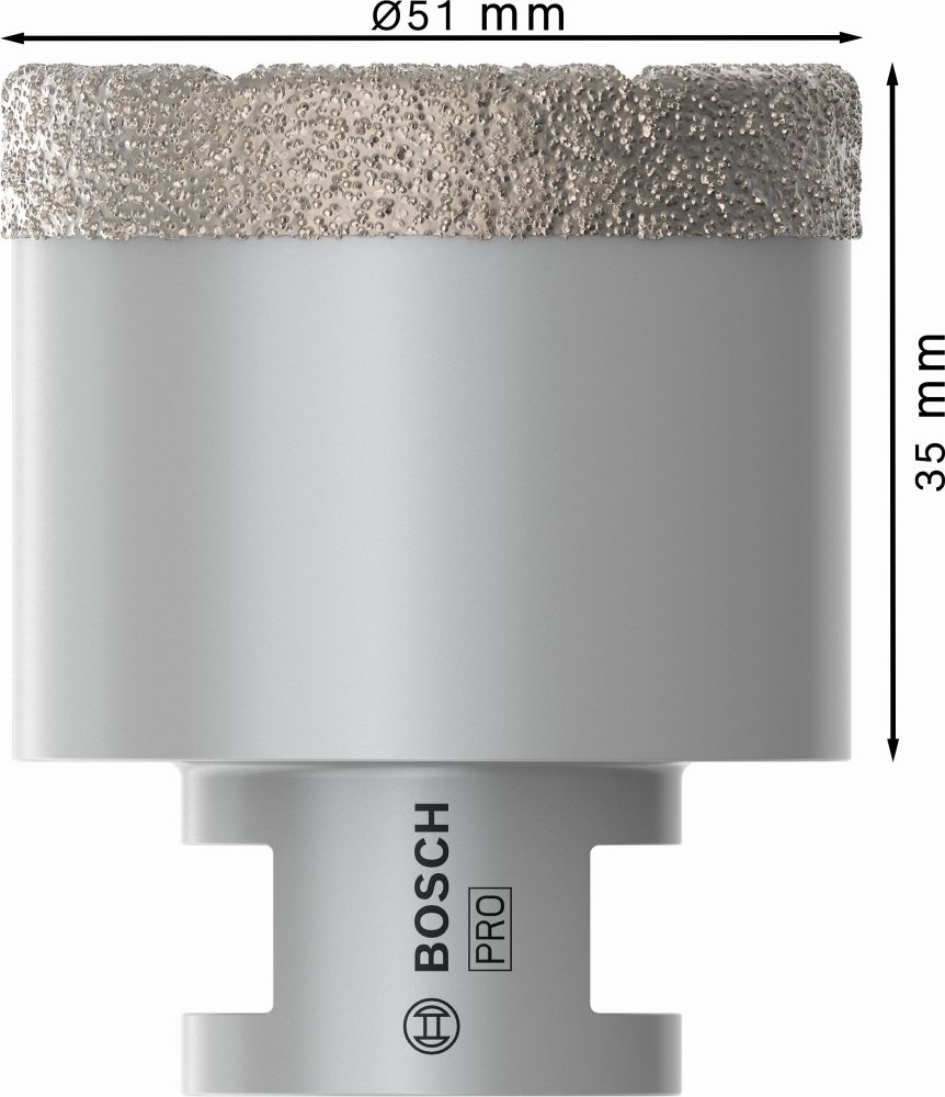 Bosch PRO Ceramic Trockenbohrkrone, 51 x 35 x 14 mm Produktbild img5 L