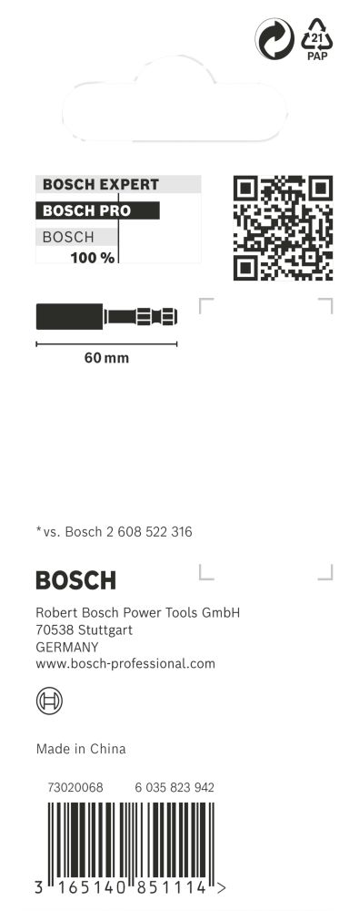 Bosch PRO Standard Bit Holder Impact, 60 mm Produktbild img4 L