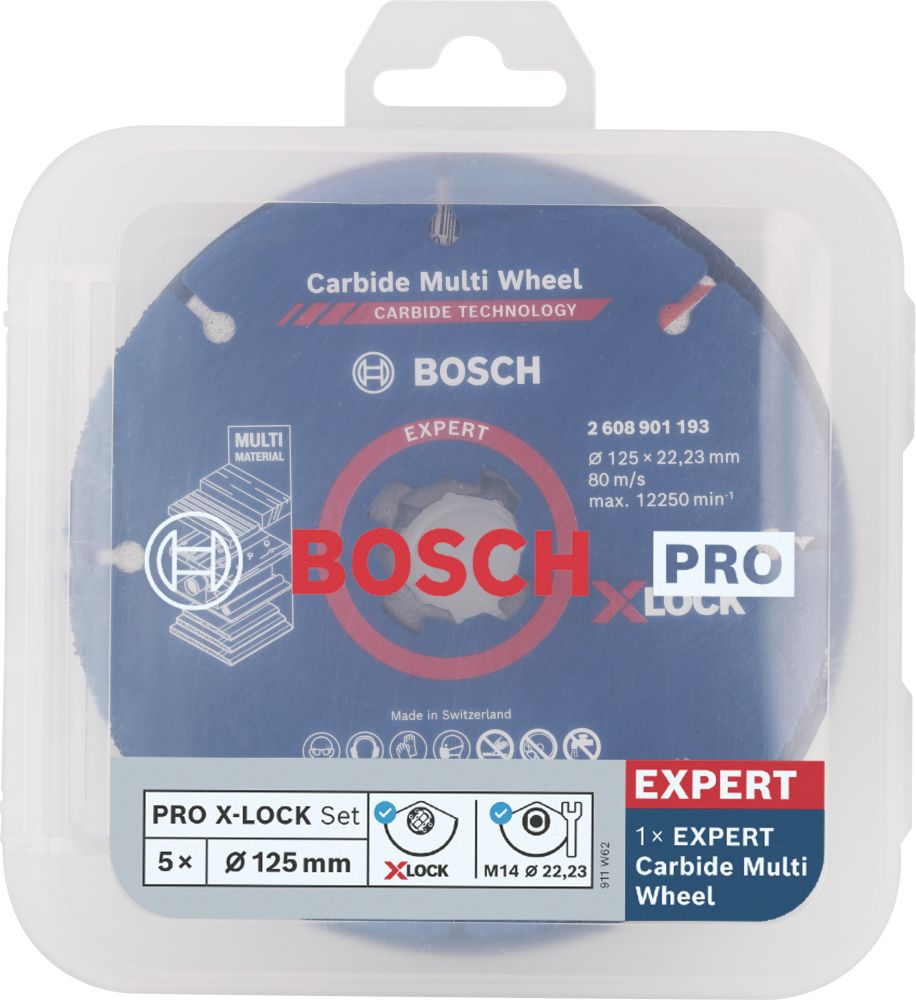 Bosch PRO Cutting and Grinding Set für X-Lock, 125 x 1 x 22,23 mm, 5-tlg. Produktbild img3 L