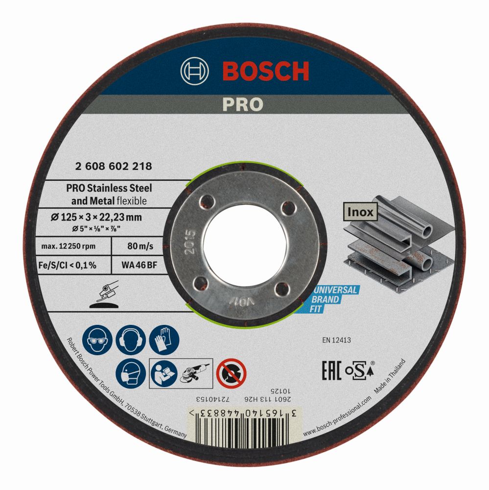 Bosch PRO Semi-Flexible Schleifscheibe, 125 x 3 x 22,23 mm Produktbild img1 L