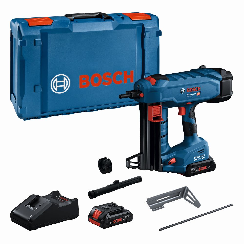 Bosch PRO Akku-Nagler GNB 18V-40, 2 x Akku ProCORE18V 4.0Ah Produktbild img1 L