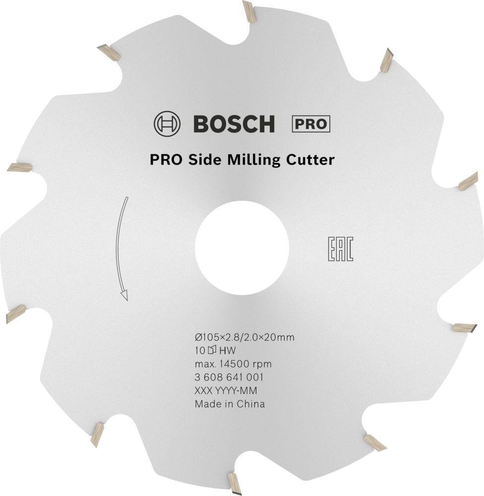 Bosch PRO Scheibenfräser, 105 x 20 x 2,8&nbsp;mm, 10 Zähne Produktbild img1 L