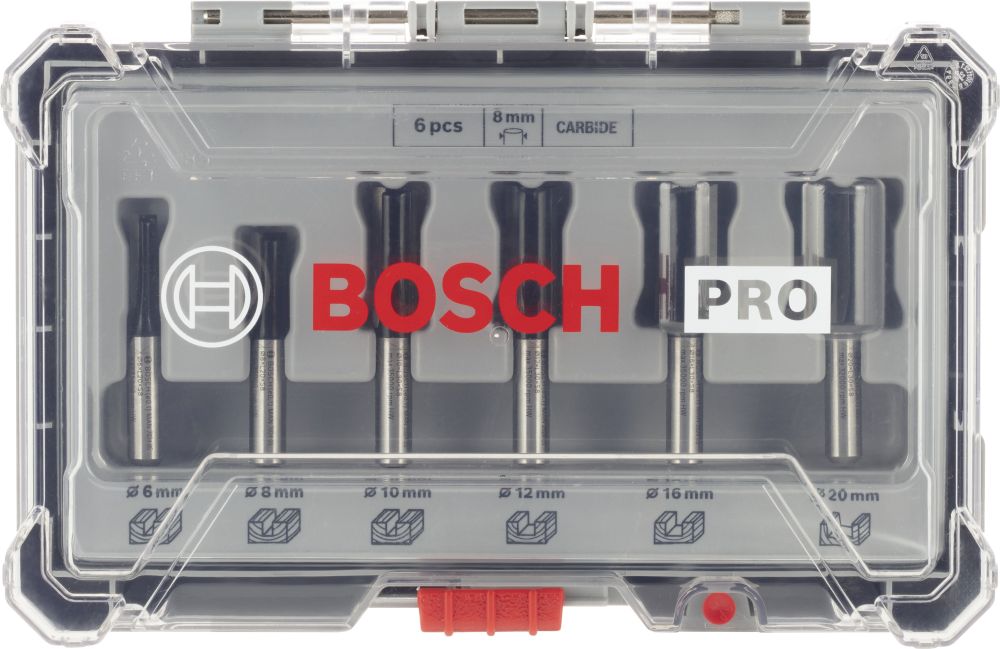 Bosch PRO Nutfräser-Set, Schaft 8 mm, 6-tlg Produktbild img3 L