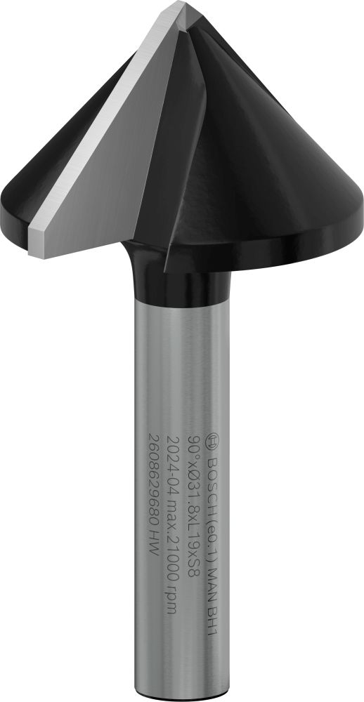 Bosch PRO V-Nutfräser, W 90°, D 31,8 mm, S 8 mm Produktbild img1 L
