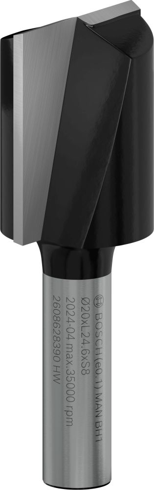 Bosch PRO Nutfräser, zweischneidig, D 20 mm, L 24,6 mm, S 8 mm Produktbild img1 L
