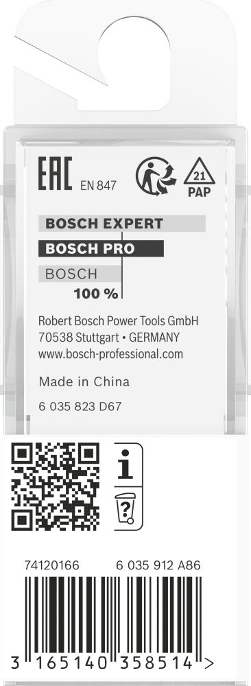 Bosch PRO Nutfräser, zweischneidig, D 20 mm, L 24,6 mm, S 8 mm Produktbild img4 L