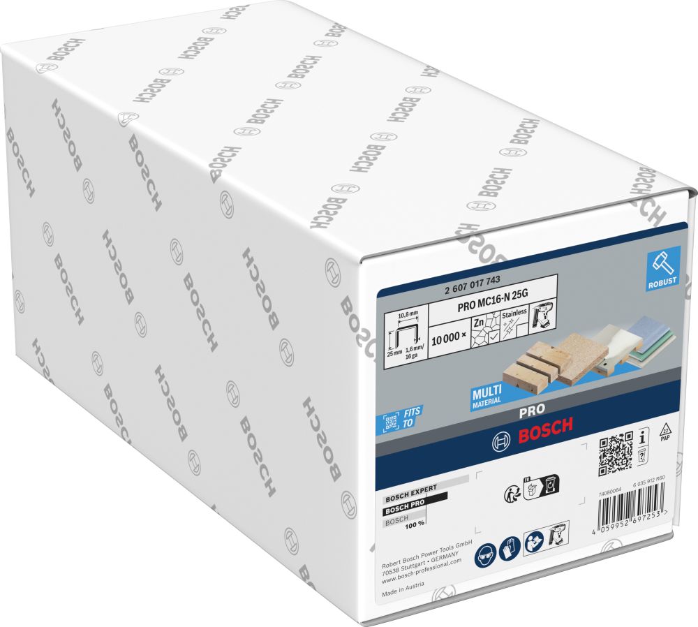 Bosch PRO MC16-N 25G Kronenklammerr mit mittlerem Rücken, 1,6/16 g, 25 mm Produktbild img2 L