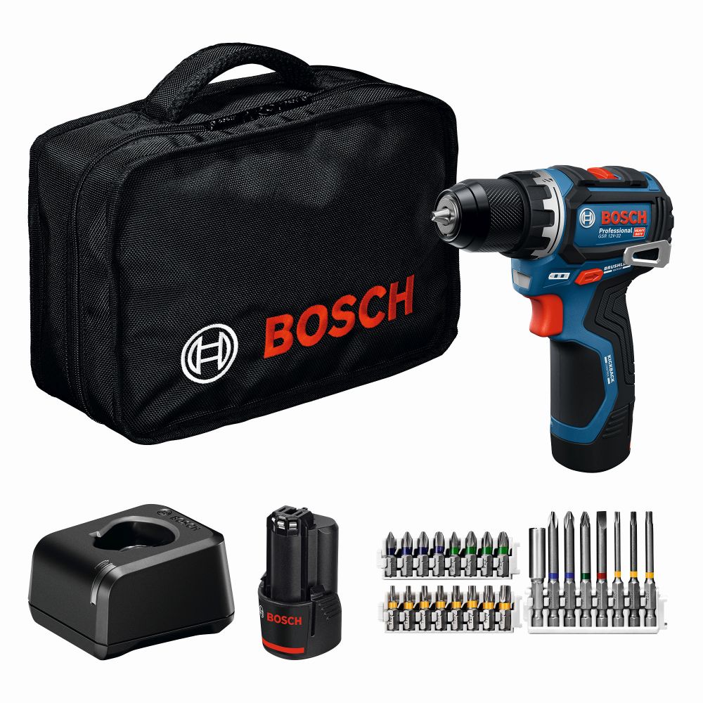 Bosch PRO Akku-Bohrschrauber GSR 12V-32, 2x Akku GBA 12V 2.0Ah, Werkzeugtasche Produktbild img1 L