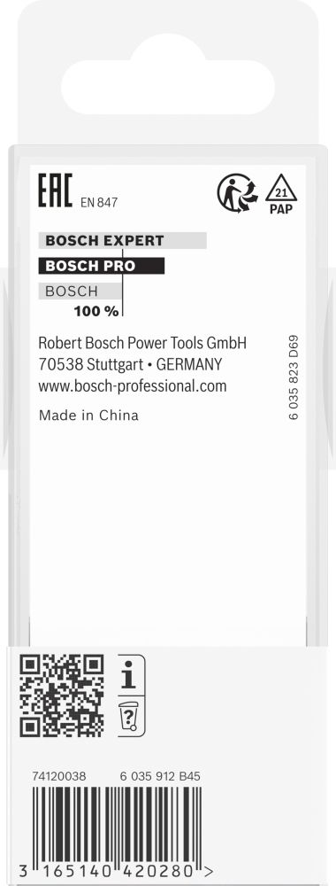 Bosch PRO Nutfräser, zweischneidig, D 12 mm, L 40 mm, S 12 mm Produktbild img4 L