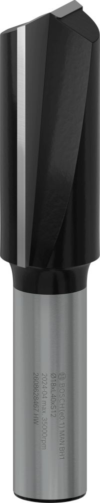 Bosch PRO Nutfräser, zweischneidig, D 18 mm, L 40 mm, S 12 mm Produktbild img1 L