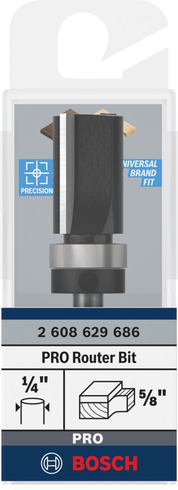 Bosch PRO Bündigfräser mit oberen Kugellager, D 5/8", L 1", S 1/4" Produktbild img3 L