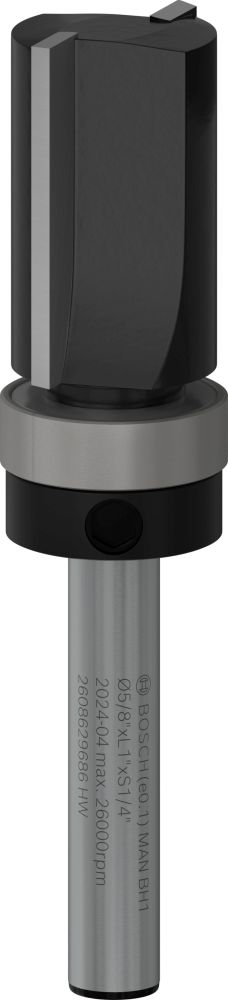 Bosch PRO Bündigfräser mit oberen Kugellager, D 5/8", L 1", S 1/4" Produktbild img1 L
