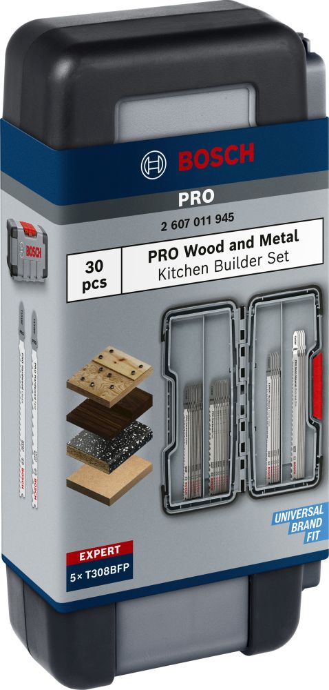 Bosch PRO Wood and Metal Set für Küchenbauer, 100 mm, 30-tlg Produktbild img3 L