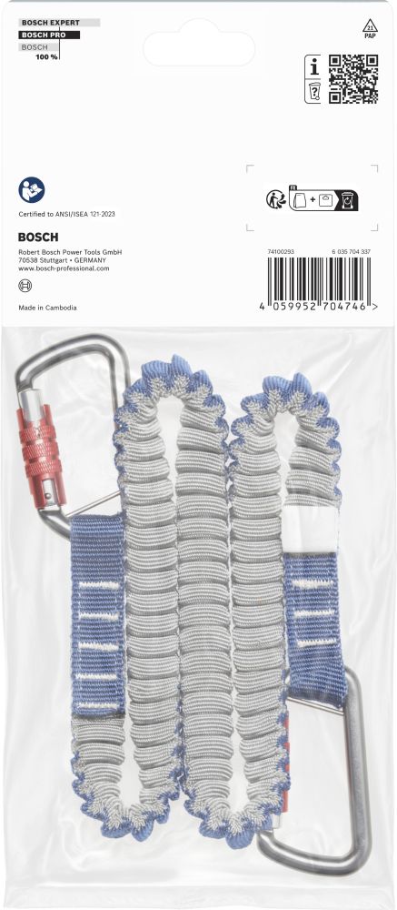 Bosch PRO Sicherungsgurt, leicht, 6 kg, 2 Karabiner Produktbild img3 L