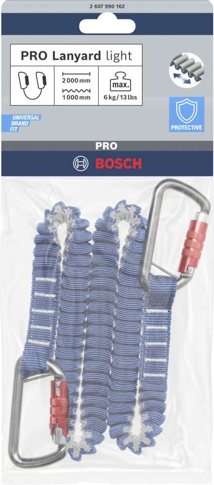 Bosch PRO Sicherungsgurt, leicht, 6 kg, 2 Karabiner Produktbild img2 L