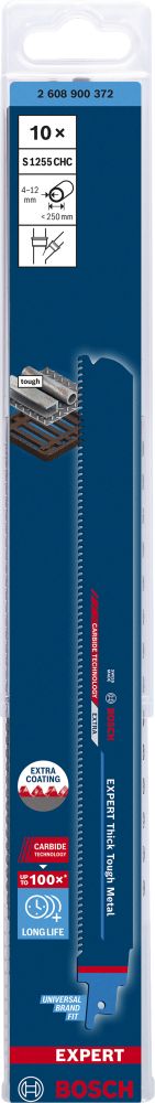 Bosch EXPERT S1255CHC Thick Tough Metal Säbelsägeblatt, 10-tlg. Produktbild img2 L