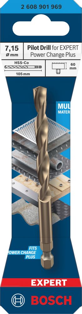 Bosch EXPERT Zentrierbohrer für Power Change Plus, HSS-Co, Ø7.15 x 60 x 105 mm Produktbild img2 L