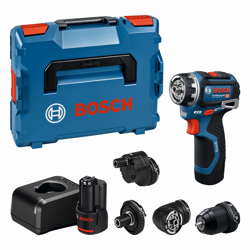 Bosch PRO Schrauber GSR 12V-32 FC, 2x GBA 12V 2.0Ah, diverse Aufsätze, L-BOXX Produktbild img1 L
