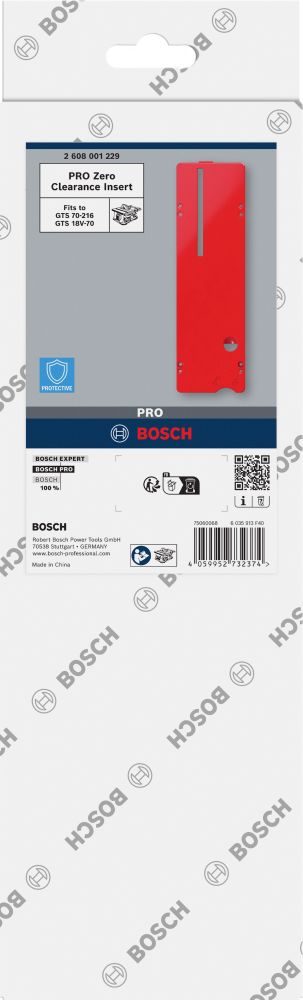 Bosch PRO Zero Clearance Einsatz für Tischkreissägen GTS 18V-70/GTS 70-216 Produktbild img2 L