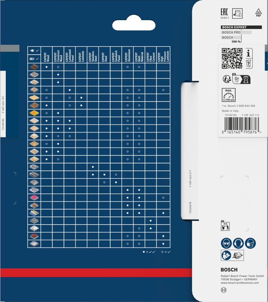 Bosch EXPERT Wood Kreissägeblatt, 160x2,6/1,6x20 mm, Z48 Produktbild img3 L