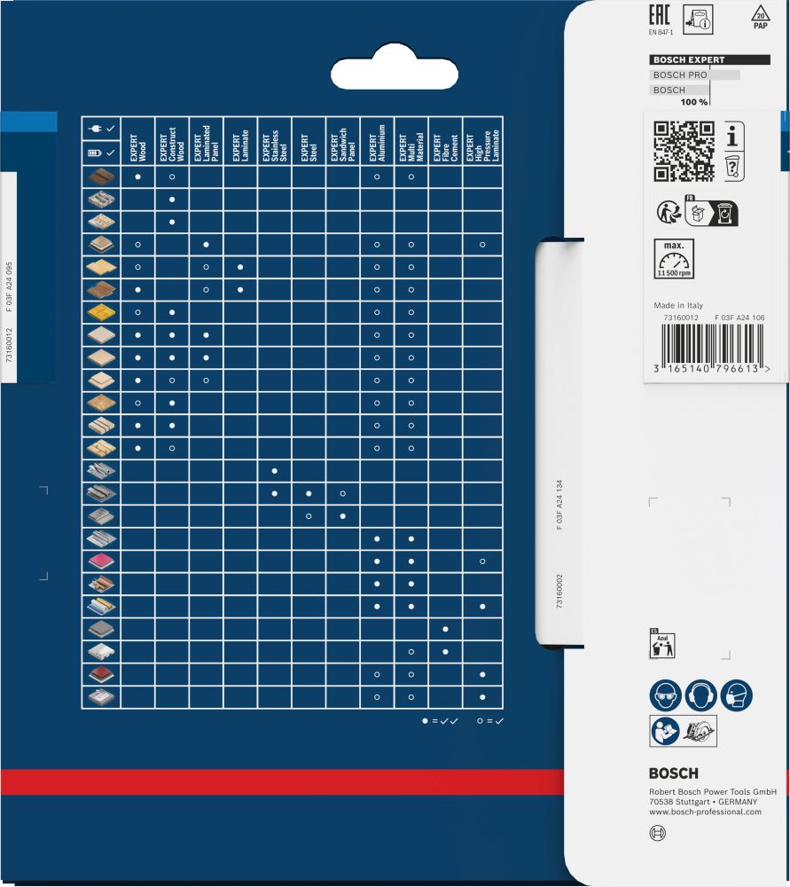 Bosch EXPERT Aluminium Kreissägeblatt, 165x2,6/1,6x20 mm, Z52 Produktbild img3 L
