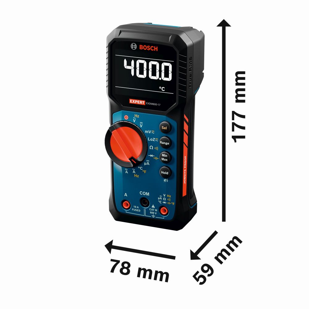 Bosch EXPERT Digitales Multimeter EXDM600-17 Produktbild img3 L