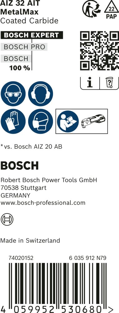 Bosch EXPERT MetalMax AIZ 32 AIT Tauchsägeblatt, 40x32 mm, 10-tlg. Produktbild img3 L