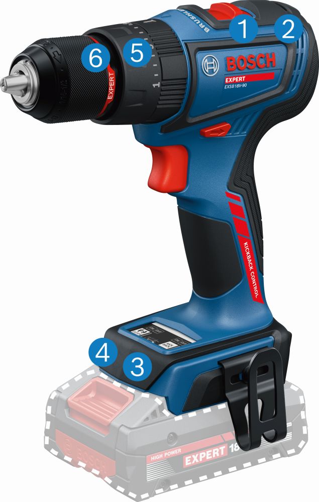 Bosch EXPERT Akku-Schlagbohrschrauber EXSB18V-90, 3 x EXBA18V-40, L-BOXX 136 Produktbild img4 L