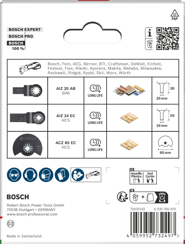 Bosch Holz und WeichmetallH Blattset, 3-tlg. Produktbild img4 L