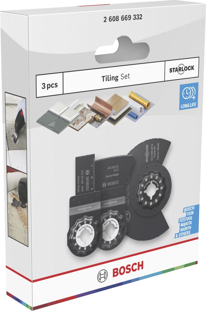 Bosch Fliesen-Blatt--Set für oszillierende Multifunktionswerkzeuge, 3-tlg. Produktbild img3 L