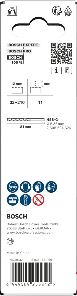 Bosch Aufsteckhalter und Zentrierbohrer für Lochsäge, 32-210 x 44 mm Produktbild img4 L