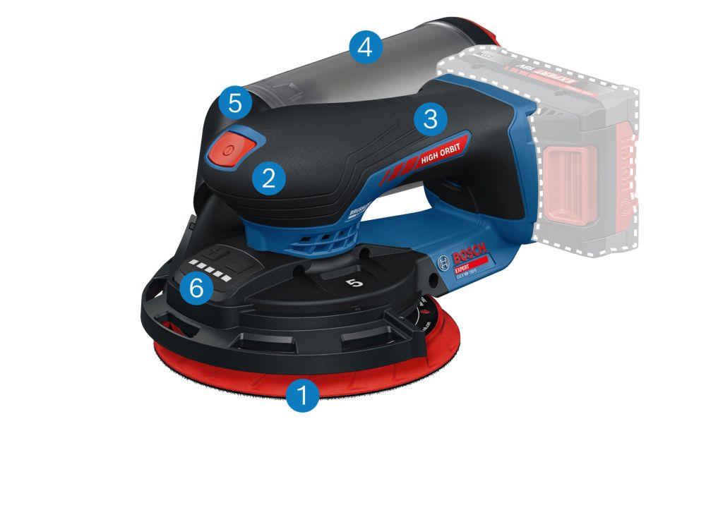 Bosch EXPERT Akku-Exzenterschleifer EXEX18V-150-5, L-BOXX 162 Produktbild img4 L