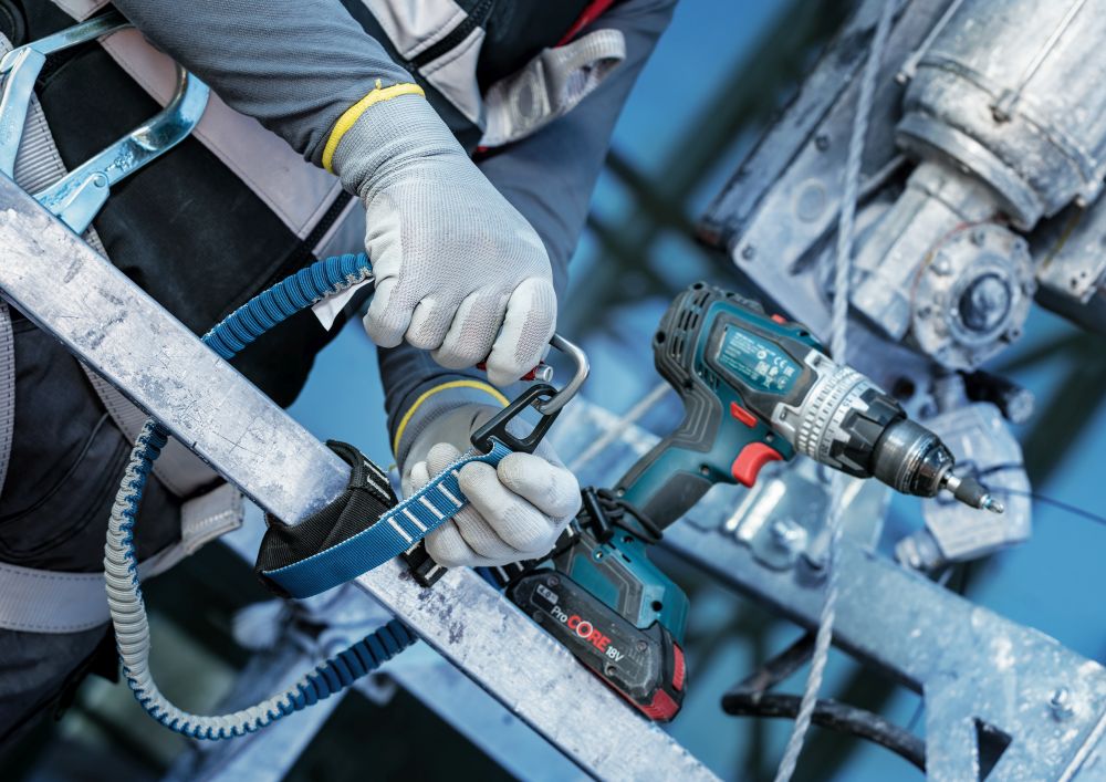Bosch PRO Sicherungsgurt, schwer, 16 kg, 1 Karabiner und 1 flache Kordschlaufe Produktbild img4 L