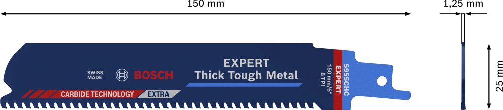 Bosch EXPERT S955CHC Thick Tough Metal Säbelsägeblatt Produktbild img4 L