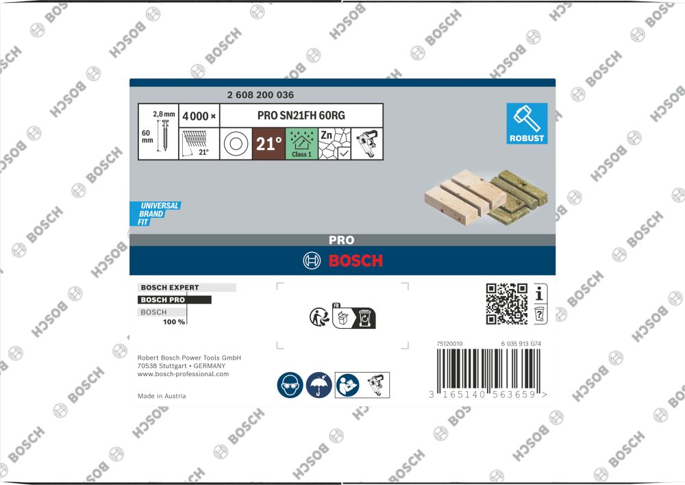 Bosch PRO SN21FH RG, Streifennagel, 21° Vollkopf, 90RG Produktbild img2 L