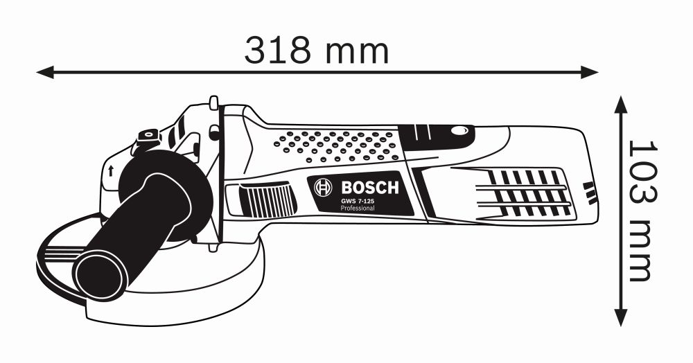 Bosch PRO Winkelschleifer GWS 7-125 Produktbild img3 L