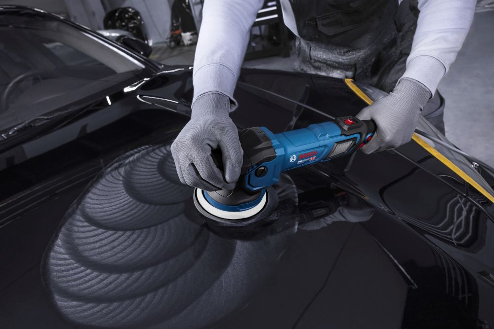 Bosch PRO Polierer GPX9-125S, Schwamm 130 mm, Bosch Werkzeugtasche Produktbild img4 L