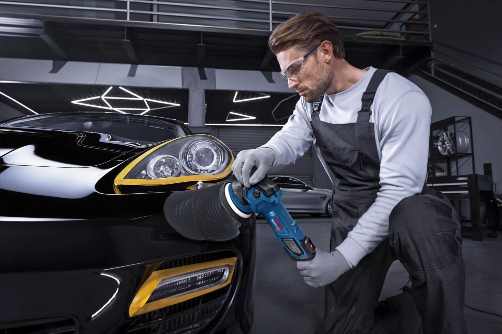 Bosch PRO Polierer GPX9-125S, Schwamm 130 mm, Bosch Werkzeugtasche Produktbild img6 L